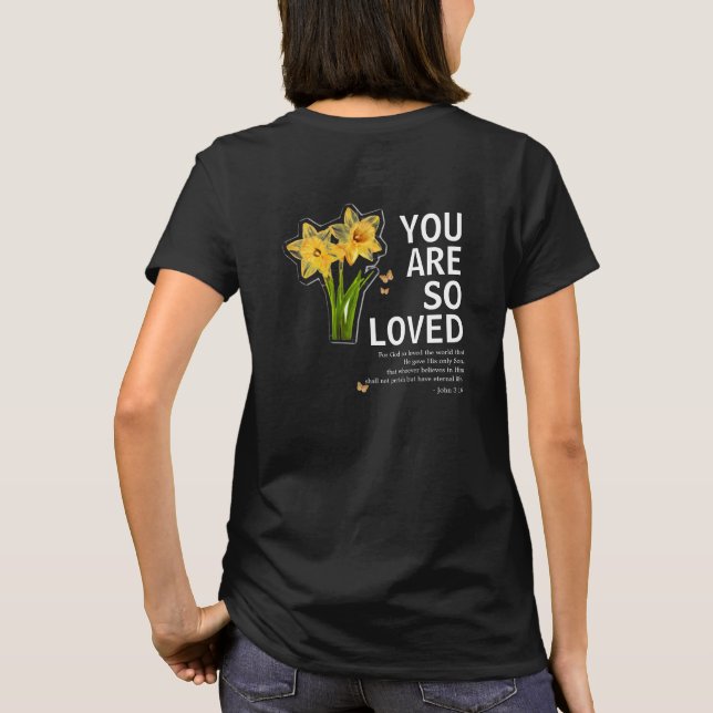 Camiseta You Are So Loved Floral Christian (Verso)