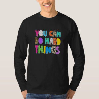 Camiseta You Can Do Hard Things Inspiration Motivation Posi