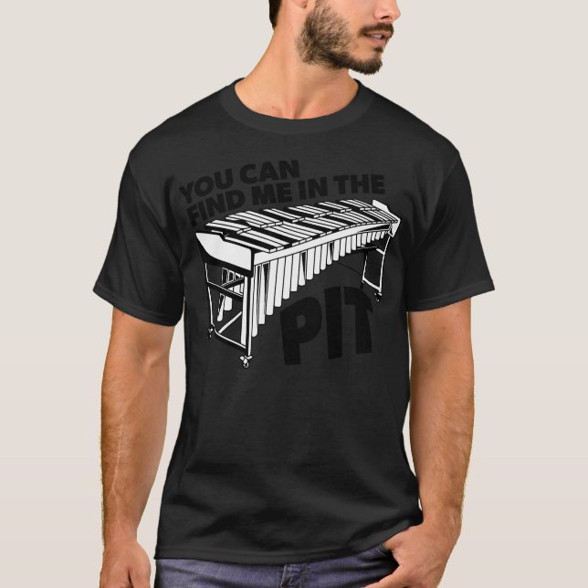 Camiseta You Can Find Me in the Pit Funny Vibraphone Retro  (Frente)