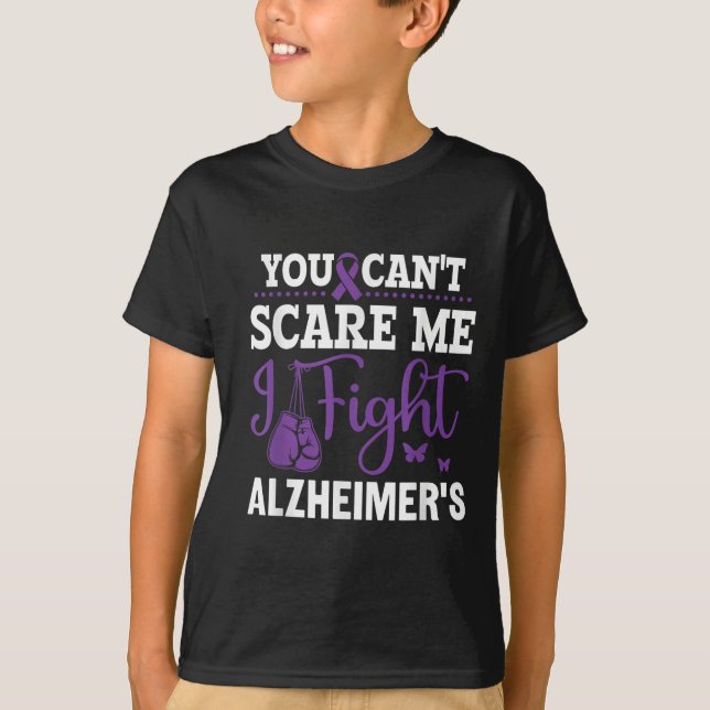Camiseta You Can't E Me I Fight Heimer's - Dementia Awarene (Frente)