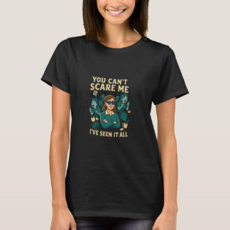 Camiseta You Canu2019t Scare Me Haunted School Female Teach
