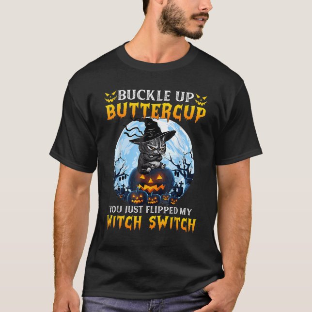 Camiseta You Just Flipped My Witch Switch Scary Witch Hat C (Frente)