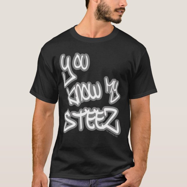 Camiseta You Know My Steez Hip Hop Style Drip Fire Swagger  (Frente)