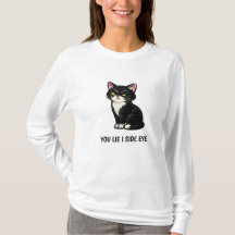 You Lie I Side Eye Funny Tuxedo Cat Quote