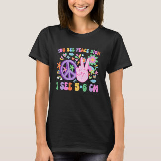 Camiseta You See Peace Sign I See 5 6 Cm Uterus Funny L&D N