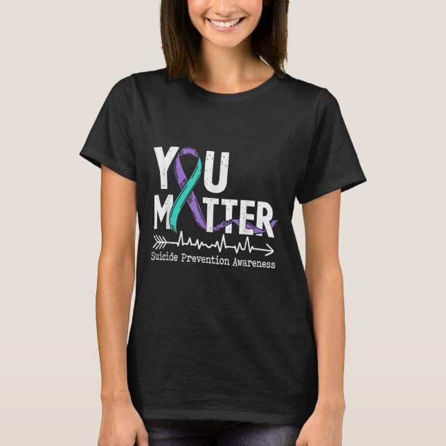 Camiseta You Semicolon Suicide Prevention Awareness Week  (Frente)