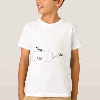 Camiseta "You Vs. Me" Marcha Colchete de Estilo de Loucura