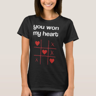 Camiseta You Won My Heart Cute Tic Tac Toe Game  Valentine