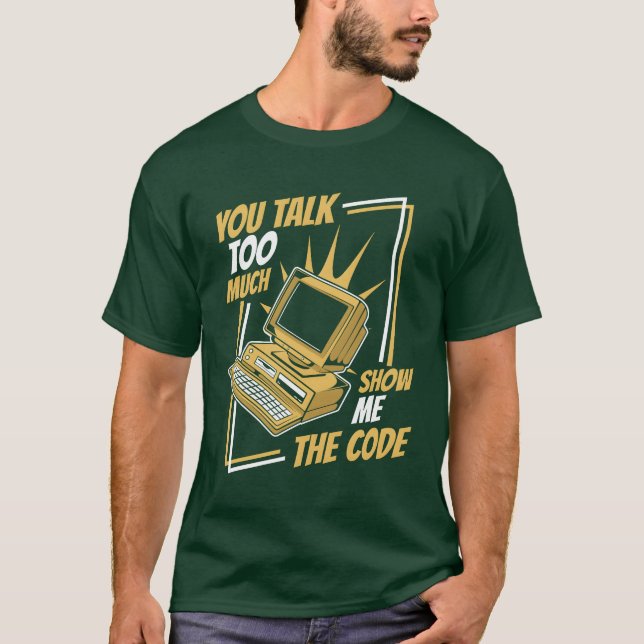 Camiseta Youalkoo Muito Me Mostra Código Software Codificad (Frente)
