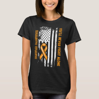 Camiseta You'll Never Fight Alone Blood Cancer Leukemia Awa