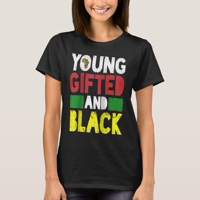 Camiseta Young ed And Black African Pride Black History Mon (Frente)