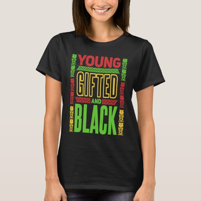 Camiseta Young  ed and Black Black History Month  1 (Frente)
