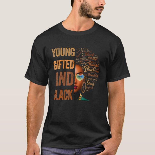 Camiseta Young ed And Black History Month African Melanin W (Frente)