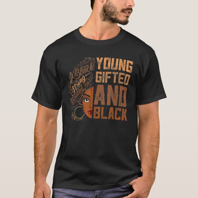 Camiseta Young ed And Black History Month African Melanin W (Frente)