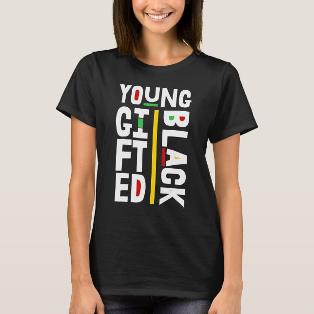Camiseta Young ed And Black History Month Retro BLM Melanin (Frente)