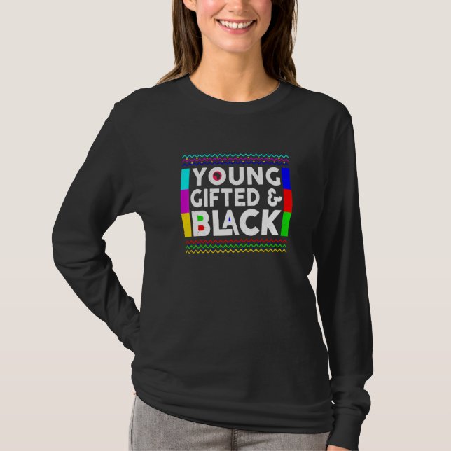 Camiseta Young ed & Black History Celebrate Melanin African (Frente)