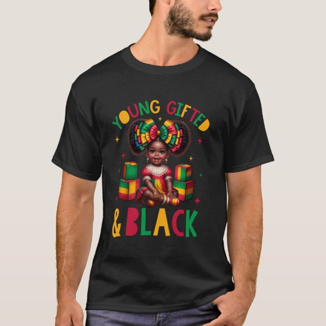 Camiseta Young ed Black History Month African American Girl (Frente)