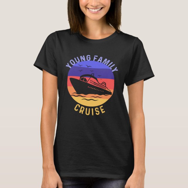 Camiseta Young Family Cruise Matching Get Together Merch (Frente)