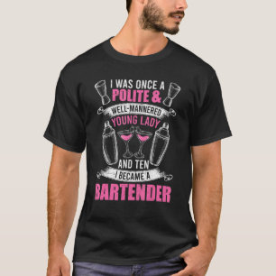 Camiseta Young Lady Bartender Bartending Bartender