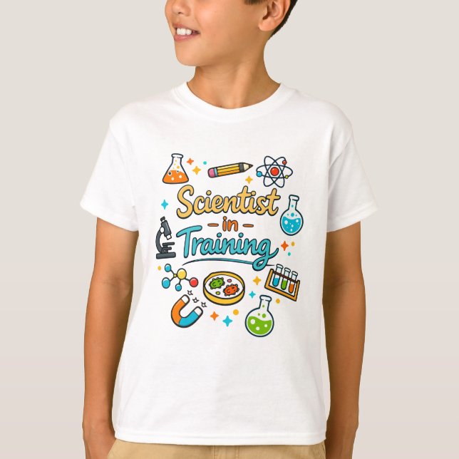 Camiseta Young Scientist in Training Invitation (Frente)