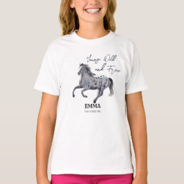 Camiseta Young wild and free galloping Appaloosa birthday