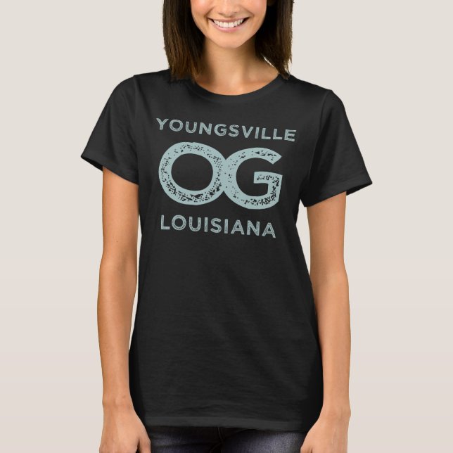 Camiseta Youngsville Louisiana Mostra Sua Cidade Natal Orig (Frente)