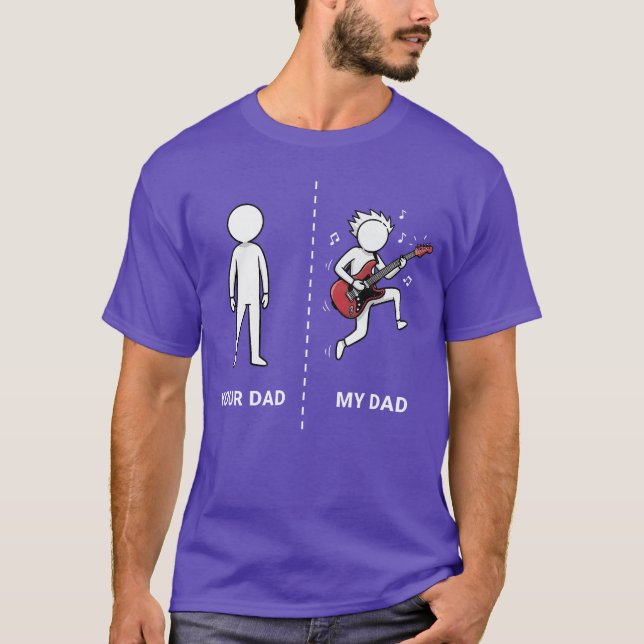 Camiseta Your Dad My Dad Funny Bass Guitar Lover Musician S (Frente)