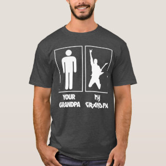 Camiseta Your Grandpa My Grandpa Guitar Rock N Roll Music B