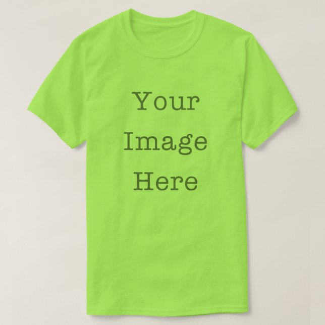 Camiseta Your Image Here Customizable Personalized Lime (Frente do Design)
