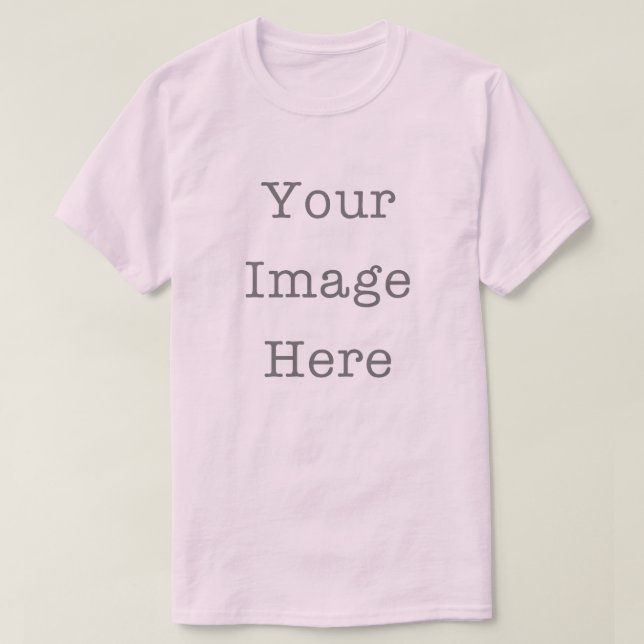 Camiseta Your Image Here Customizable Personalized Pink (Frente do Design)