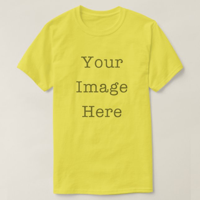 Camiseta Your Image Here Customizable Personalized Yellow (Frente do Design)