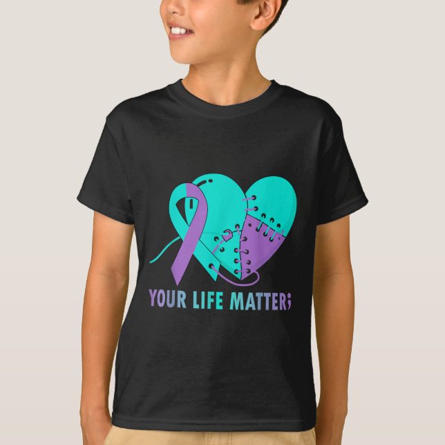 Camiseta Your Life S Suicide Prevention Awareness Teal And  (Frente)
