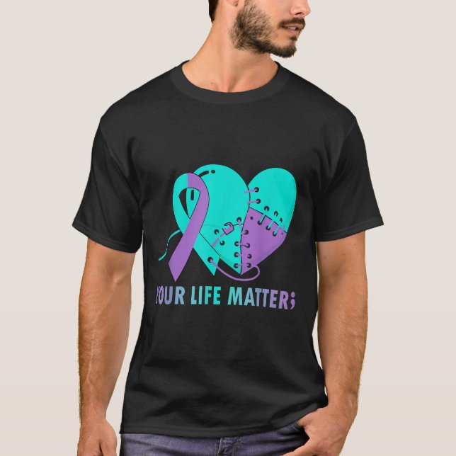 Camiseta Your Life S Suicide Prevention Awareness Teal And  (Frente)