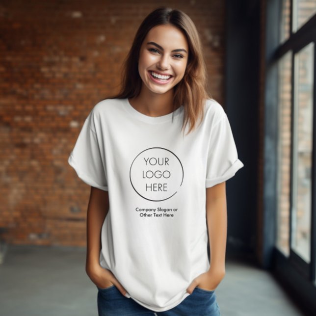 Camiseta Your Logo Business Branding Promotional Marketing (Criador carregado)