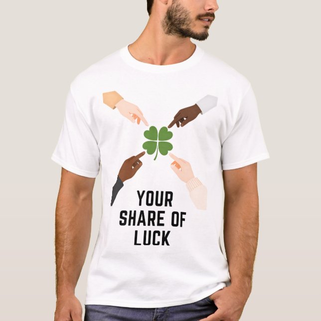 Camiseta Your Share Of Luck Minimal Lucky Clover Mens T Shi (Frente)