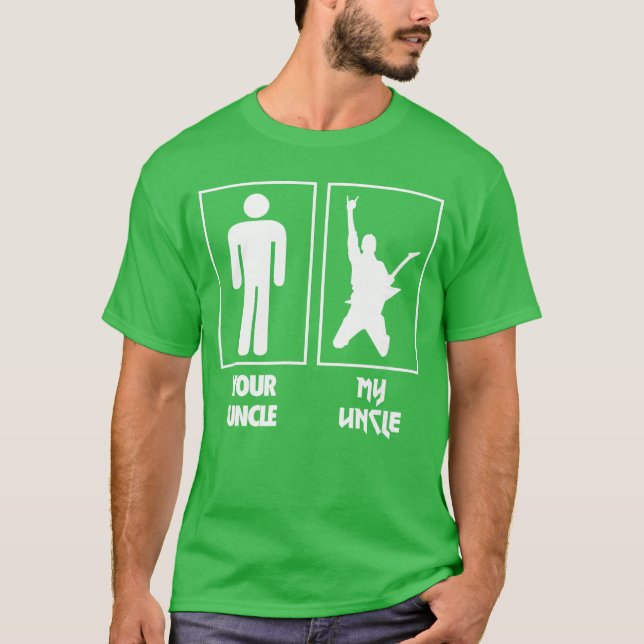 Camiseta Your Uncle My Uncle Guitar Rocker Rock N Roll Band (Frente)