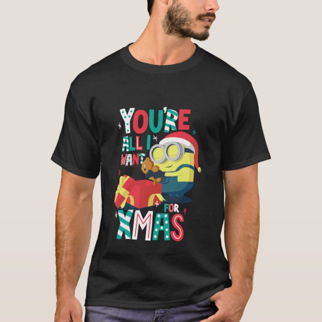 Camiseta You're All I Want for Xmas Festive Minion (Frente)