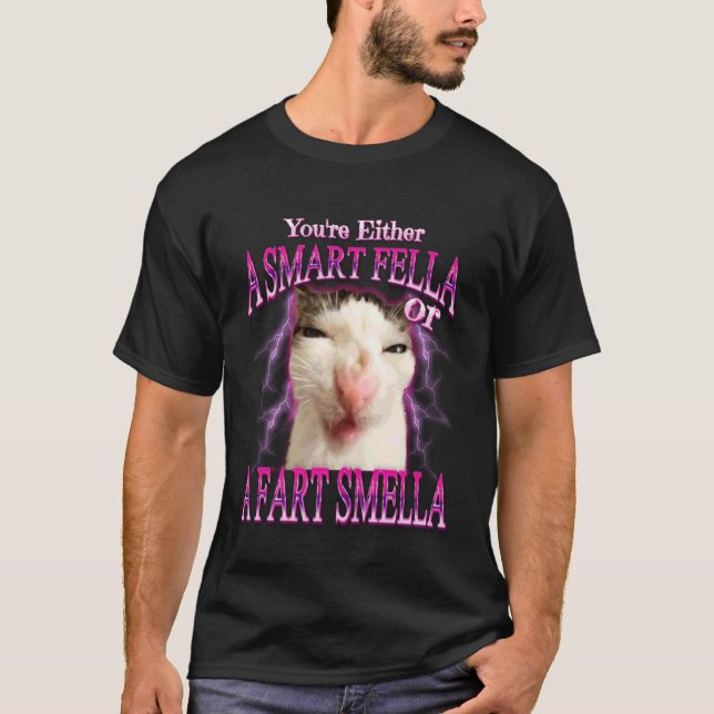 Camiseta You're Either a Smart Fella or Fart smella Funny C (Frente)