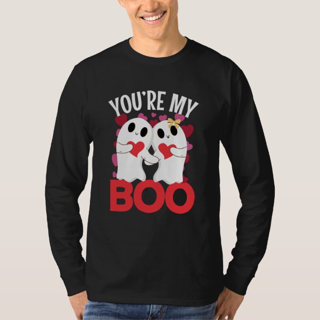 Camiseta You're My Boo Ghost with heart for Valentine's Day (Frente)
