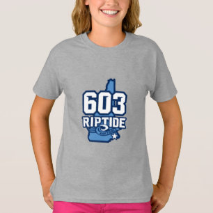 Camiseta YOUTH Girls 603 Riptide t-shirt com nome e número