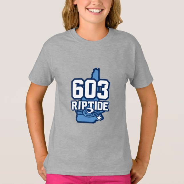 Camiseta YOUTH Girls 603 Riptide t-shirt com nome e número (Frente)