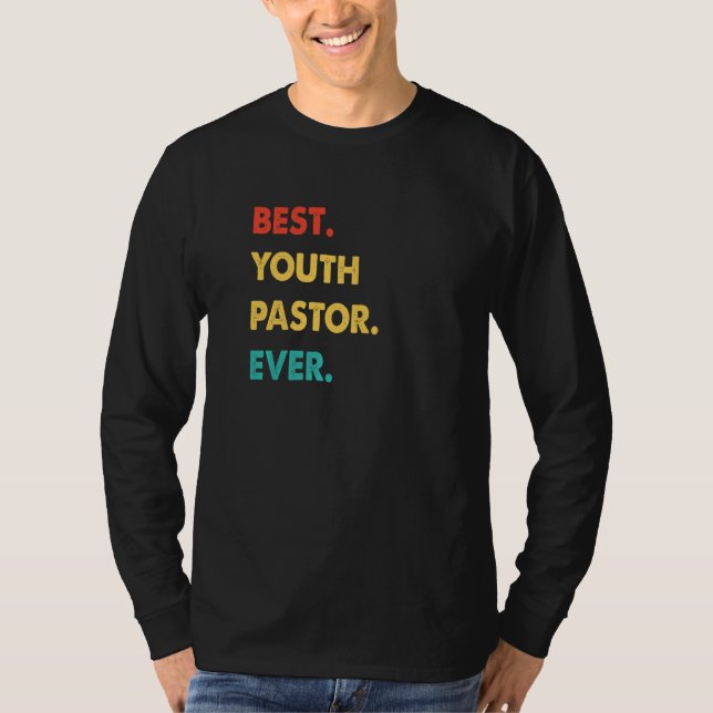 Camiseta Youth Pastor Profession Retro Best Youth Pastor Ev (Frente)