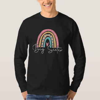 Camiseta Youth Promoted to Big Sister 2023 Cute Rainbow For
