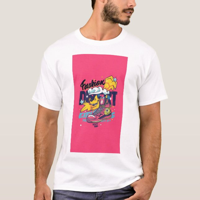Camiseta youthful, modern, and vibrant t-shirt design (Frente)