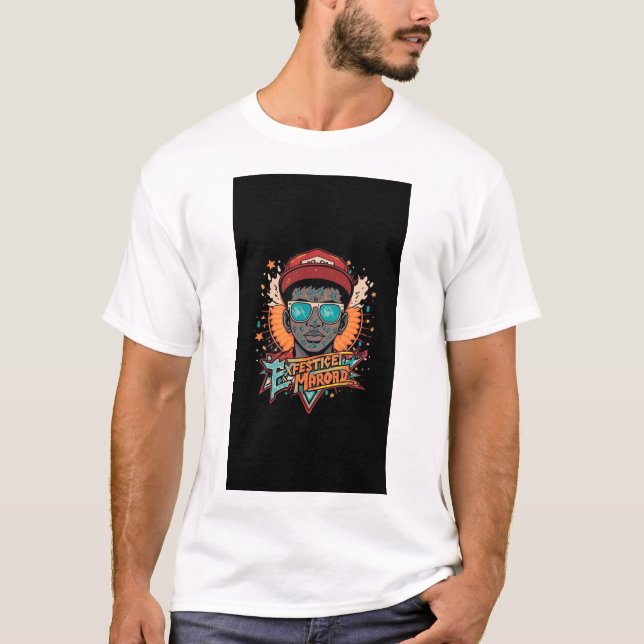 Camiseta youthful, modern, and vibrant t-shirt design (Frente)