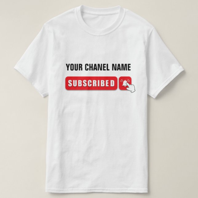 Camiseta Youtube Subscreva o homem T-Shirts. (Frente do Design)