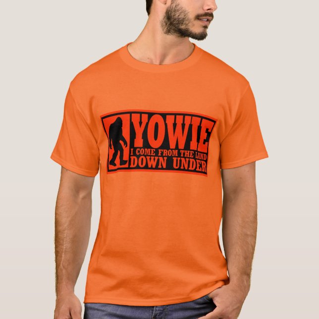 Camiseta YOWIE EU VENHO da TERRA PARA BAIXO ABAIXO - (Frente)