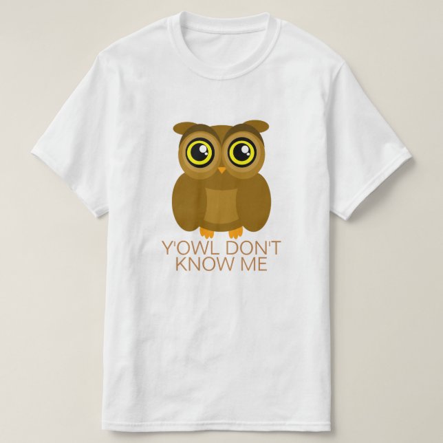 Camiseta Y'Owl não me conhece (Frente do Design)