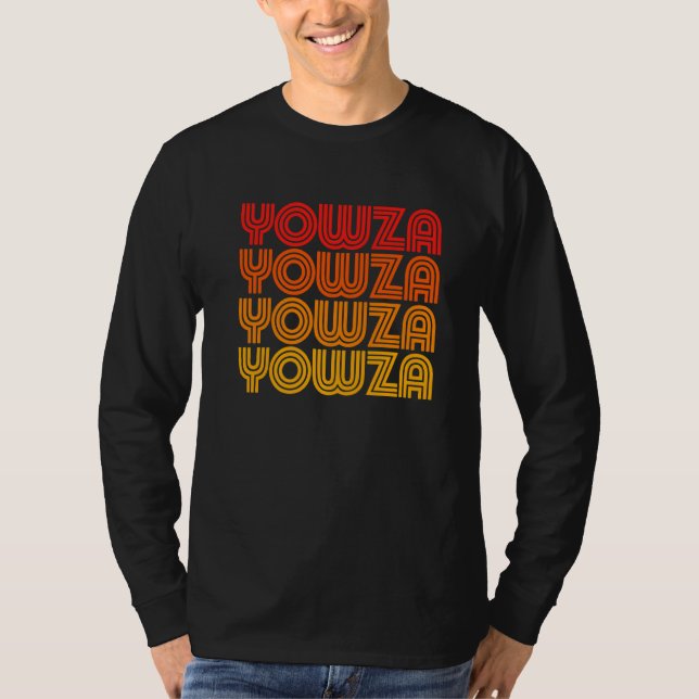 Camiseta Yowza  Weird Goofy Odd Old Retro Repeating Dad Wor (Frente)