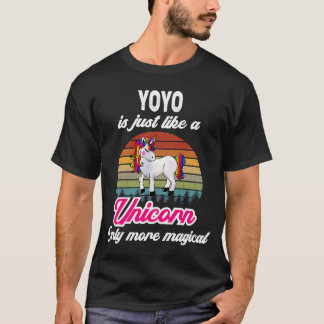 Camiseta Yoyo Retro Unicorn Vintage Sunset